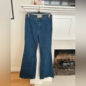 Free People Dark Blue Flare Jeans